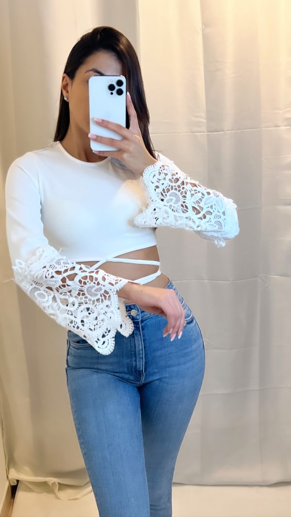 Crop top mis bras dentelle – Image 2