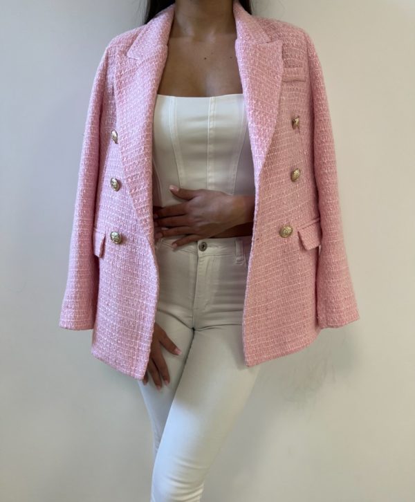 Blazer tweed rose – Image 3