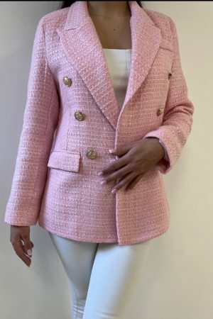 Blazer tweed rose