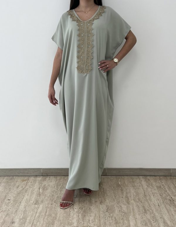 Abaya Janna vert d'eau
