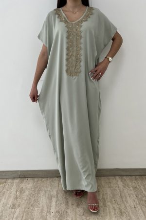 Abaya Janna vert d'eau