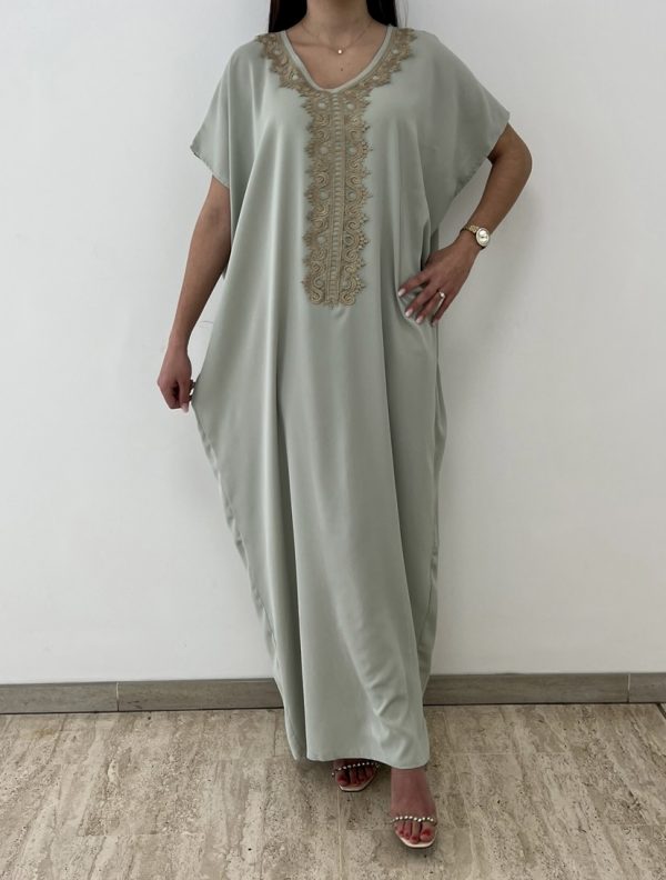 Abaya Janna vert d'eau – Image 2