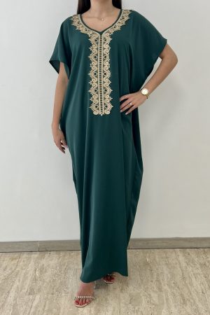 Abaya Janna vert émeraude