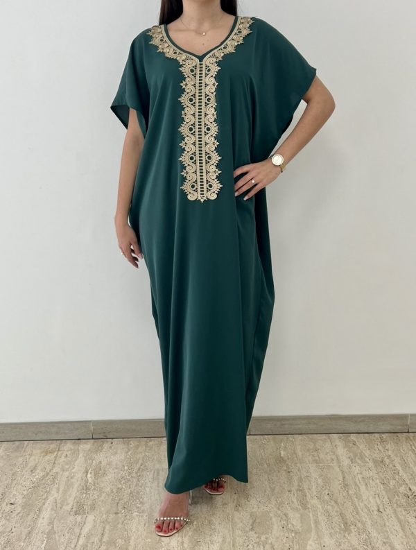 Abaya Janna vert émeraude