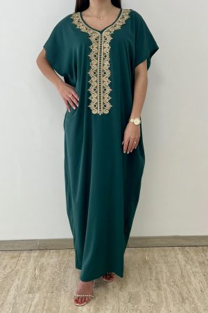 Abaya Janna vert émeraude